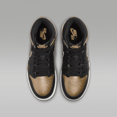 รองเท้าเด็กโต Air Jordan 1 High OG "Black and Gold"