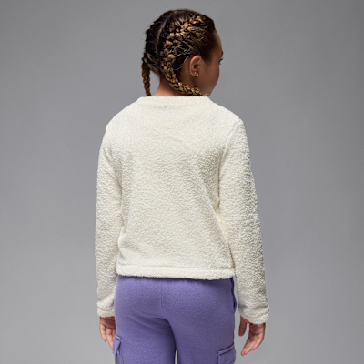 Playera de cuello redondo de bouclé para niños talla grande Jordan Mountainside