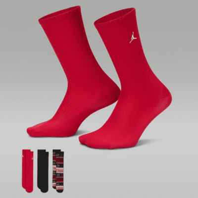 Jordan MJ Holiday Crew Socks (3 Pairs) Big Kids Socks. Nike.com