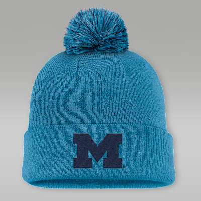 Michigan Primetime Campus Toned Men's Jordan Brand College Cuffed Pom Beanie