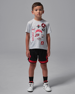 Детская футболка Jordan Little Kids' Dynasty Patch and Mesh Shorts Set
