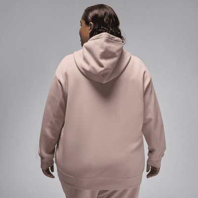 Sudadera con gorro sin cierre forrada con satén para mujer (talla grande) Jordan Flight Fleece