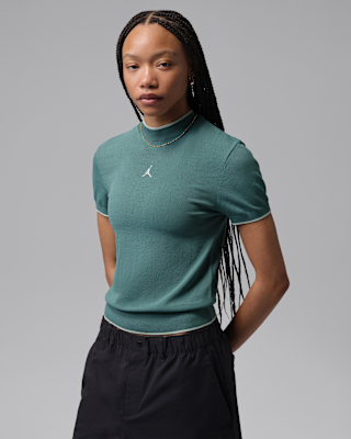 Женские шорты Jordan Sport Mock-Neck Short-Sleeve Golf Top