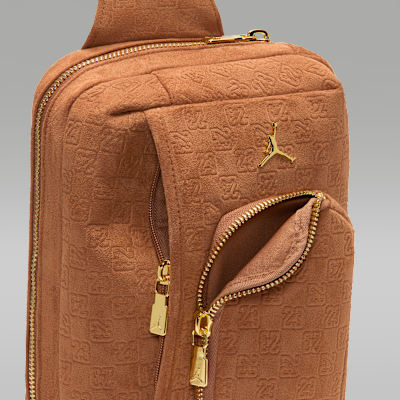 ジョーダン スエード モノグラム スリングバッグ (3L)