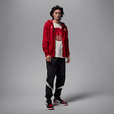 Felpa con cappuccio e zip a tutta lunghezza Dri-FIT Paris Saint-Germain Hoop Fleece – Uomo