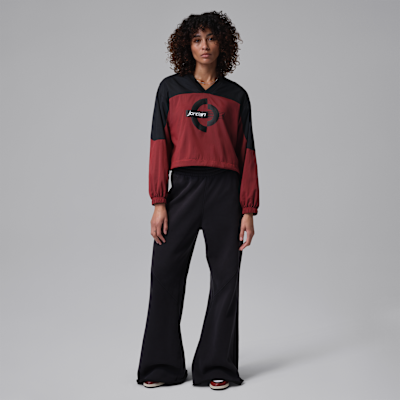 Sudadera sin cierre Jordan Brooklyn de manga larga de tejido Woven con gráfico para mujer