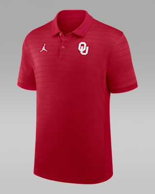 Мужские  Oklahoma Sideline Victory Stripe Jordan Brand Dri-FIT College Polo