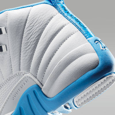 Air Jordan 12 Retro "White and University Blue" Big Kids' Shoes