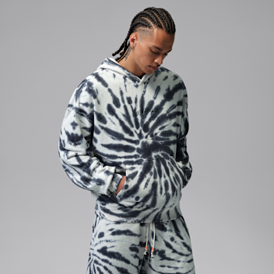 Jordan Brooklyn Fleece เสื้อมีฮู้ดลายมัดย้อมแบบสวมสำหรับเทศกาลสำหรับผู้ชาย