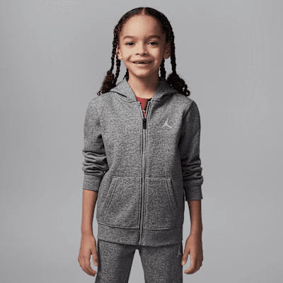 Conjunto de sudadera con gorro de dos piezas de cierre completo para niños talla pequeña Jordan Brooklyn Fleece