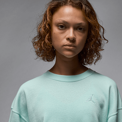 Sudadera de cuello redondo de French Terry para mujer Jordan Brooklyn Fleece