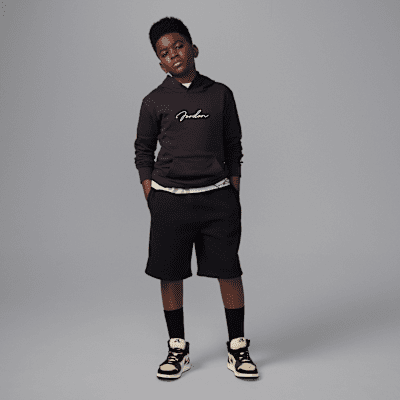 Sudadera con gorro sin cierre de tejido Fleece para niños talla grande Jordan MVP
