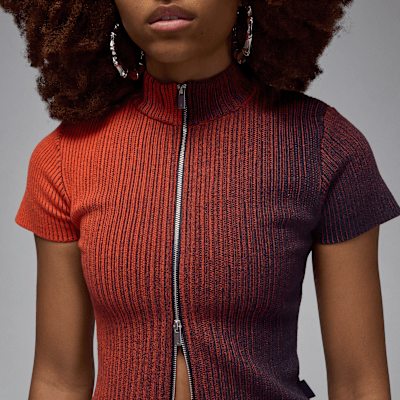 Playera de tejido Knit con cierre completo para mujer Air Jordan