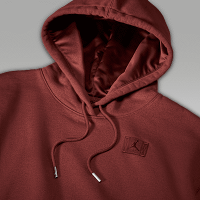 Sudadera sin cierre con gorro forrado de satén para mujer Jordan Flight Fleece