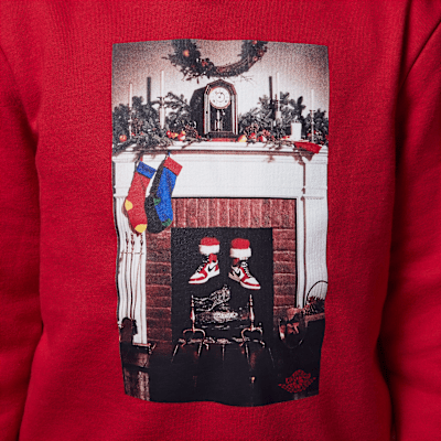 Sudadera con gorro navideña para niños talla pequeña Air Jordan 1