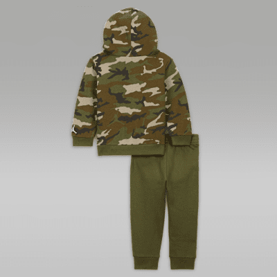 Conjunto de sudadera con gorro sin cierre de tejido Fleece camuflado de dos piezas (12-24 meses) para bebé Jordan MVP