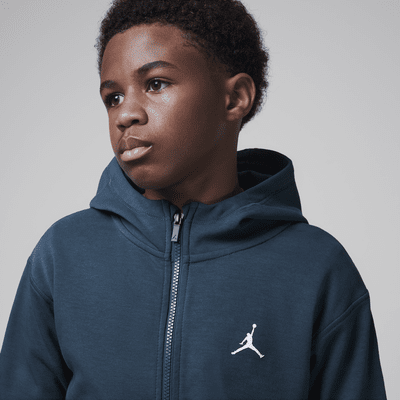 Jordan Dri-FIT MJ Sport Big Kids' Statement Hoop Fleece Full-Zip Hoodie