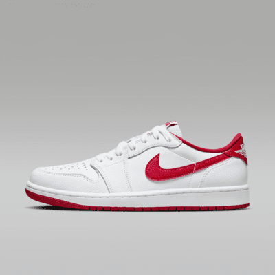 Air Jordan 1 Low OG 'White/Red' Men's Shoes