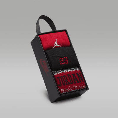 Calcetines para niños talla grande Jordan MJ Holiday Crew Socks (3 pares)