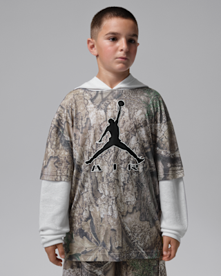 Детские  Jordan Big Kids' Brooklyn Waffle Long-Sleeve Top