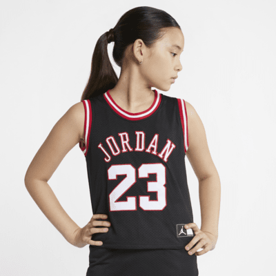 Jordan Big Girls' Jersey Dress-Black, Size: Large, Polyester