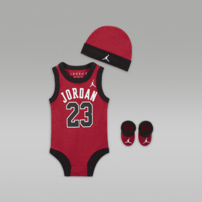 Jordan Jumpman Baby Bodysuit, Beanie and Booties Set