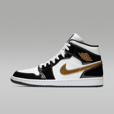 Air jordan 1 deals mid bianche e nere