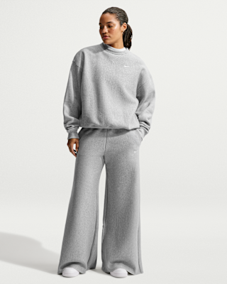 Женские  Nike Studio Fleece Heavyweight Mid-Rise Wide-Leg Pants
