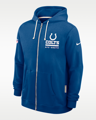 Мужское худи Indianapolis Colts Utility Player Sideline Nike Dri-FIT NFL Full-Zip Hoodie