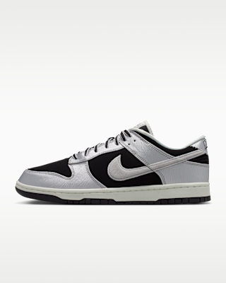 Nike Dunk Low sneaker Metallic Silver/Zwart/Sail/Metallic Silver