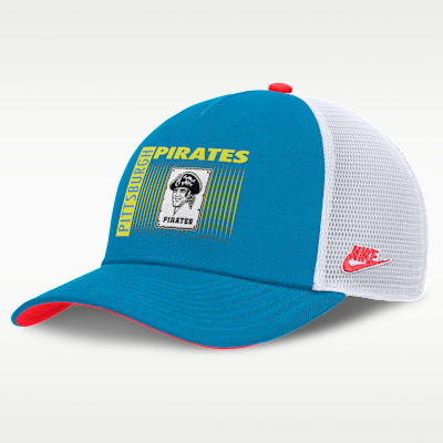 Gorra de rejilla Nike Dri-FIT de la MLB ajustable para hombre Pittsburgh Pirates Neon 90s Rise