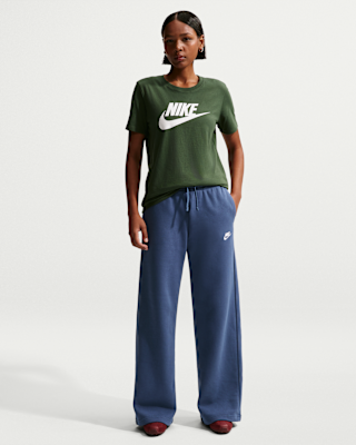 Женские  Nike Sportswear Club Fleece Mid-Rise Wide-Leg Sweatpants