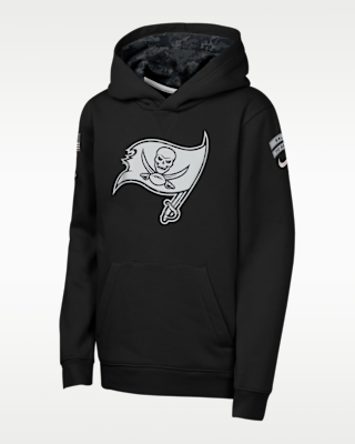 Детское худи Tampa Bay Buccaneers Salute to Service Sideline Club Big Kids' Nike NFL Pullover Hoodie