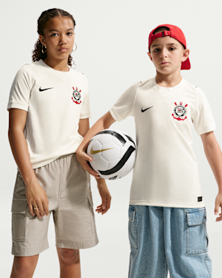 Детские джерси S.C. Corinthians 2026/27 Stadium Home Big Kids' Nike Dri-FIT Soccer Replica Jersey
