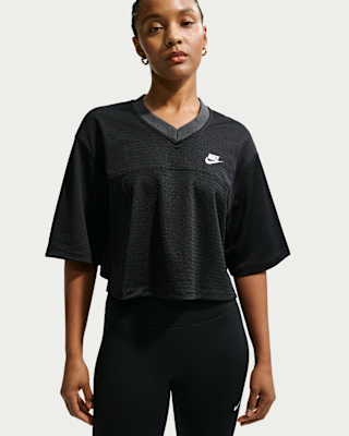 Женские джерси Nike Sportswear Oversized Heritage Cropped Mesh Jersey