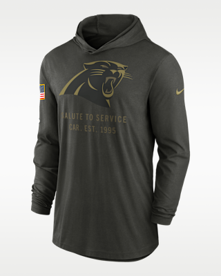 Carolina Panthers Salute to Service Sideline Men’s Nike Dri-FIT NFL Long-Sleeve Hooded Top