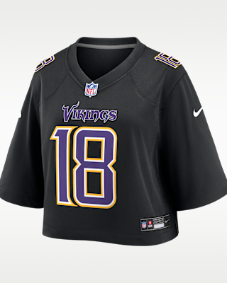 Женские джерси Justin Jefferson Minnesota Vikings Nike NFL Cropped Tundra Game Jersey