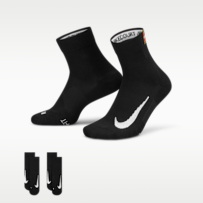 NikeCourt Multiplier Max Tennis Ankle Socks (2 Pairs)