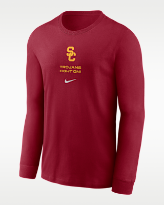 Мужская футболка USC Sideline Nike Dri-FIT College Long-Sleeve