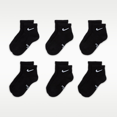Nike Dri-FIT Performance Basics Little Kids' Ankle Socks (6 Pairs)