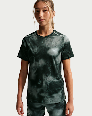 Детские шорты Nike Miler Kids' Dri-FIT Short-Sleeve Top для бега