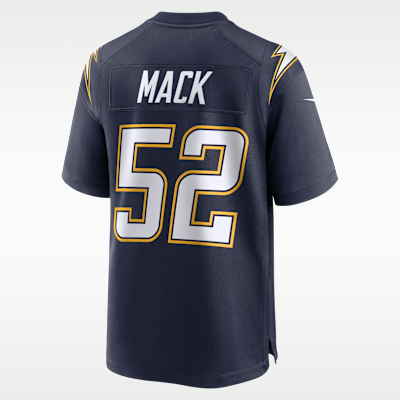 Jersey Nike de la NFL Game para hombre Khalil Mack Los Angeles Chargers