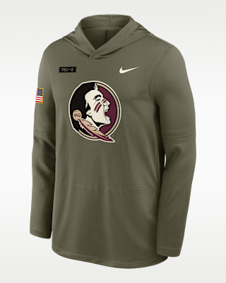 Мужские  Florida State 2025 Military Appreciation Nike Dri-FIT College Long-Sleeve Hooded Top
