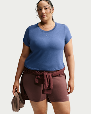 Женская футболка Nike Sportswear Chill Knit Cropped (Plus Size)