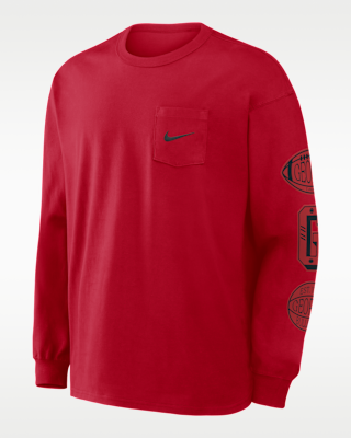 Мужская футболка Georgia Academic Max90 Pocket Nike College Long-Sleeve