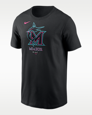 Мужская футболка Miami Marlins City Connect Large Logo Nike MLB