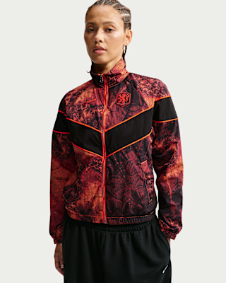Женская куртка Netherlands Windrunner Nike Soccer UV Woven для бега