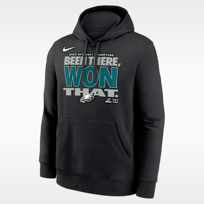 Philadelphia Eagles 2025 NFC East Champions Trophy Men's Nike NFL Pullover Hoodie