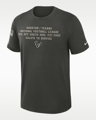 Мужская футболка Houston Texans Salute to Service Slub Nike Dri-FIT NFL