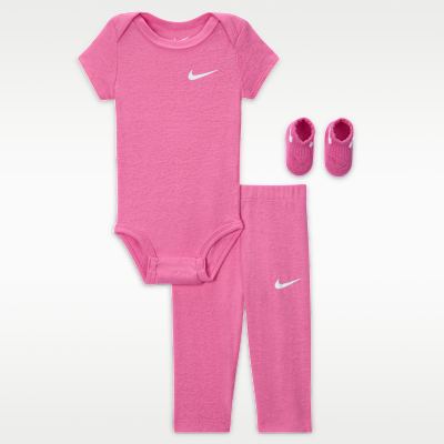 Conjunto de 3 piezas de tejido pointelle para bebé Nike
